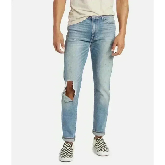 Joe's Jeans Men‎ Kinetic Slim Fit Jeans Dean/Med Wash Paint Splatter Distressed - Picture 2 of 12